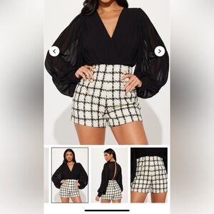 Long sleeve black romper